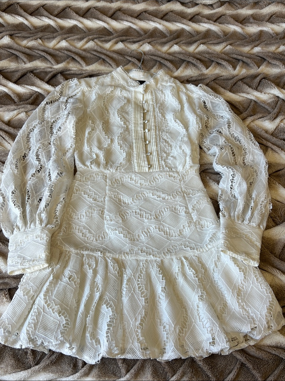 Bardot White Lace Mini Dress
